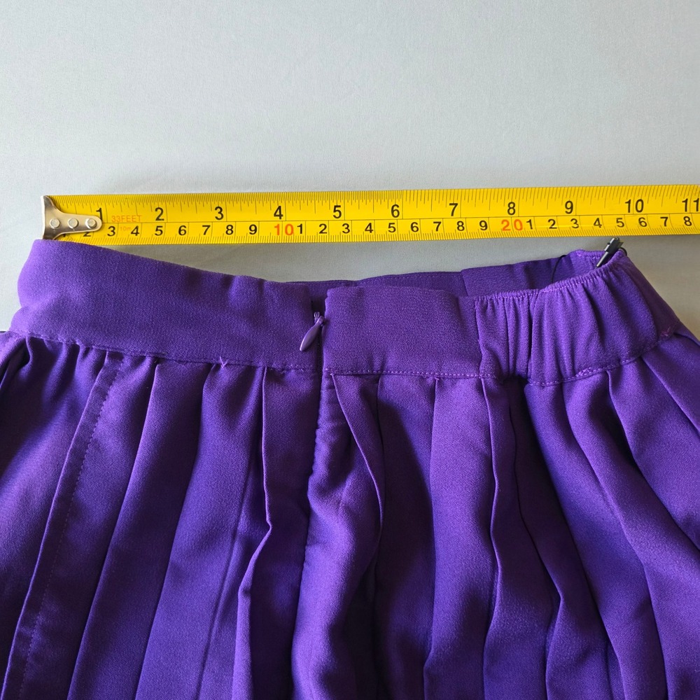 The Drop Heliotrope Pleated Skirt Women's XXS Purple NWT slit skort dramatic - Picture 6 of 8